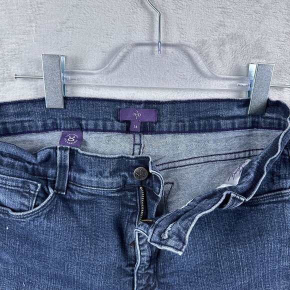 NYDJ Slim Boot Cut Jeans Lift Tuck Technology Mid Rise Women's Blue Size 14 - Picture 4 of 10